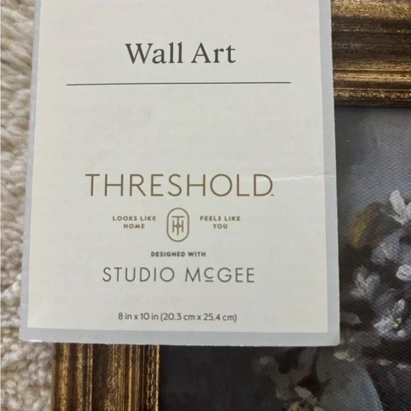 NWT - Shea McGee Gold Framed Floral Wall Art - Picture 2 of 3